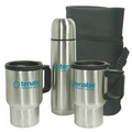 Stainless Steel Custom Printed Travel Mug Gift Set